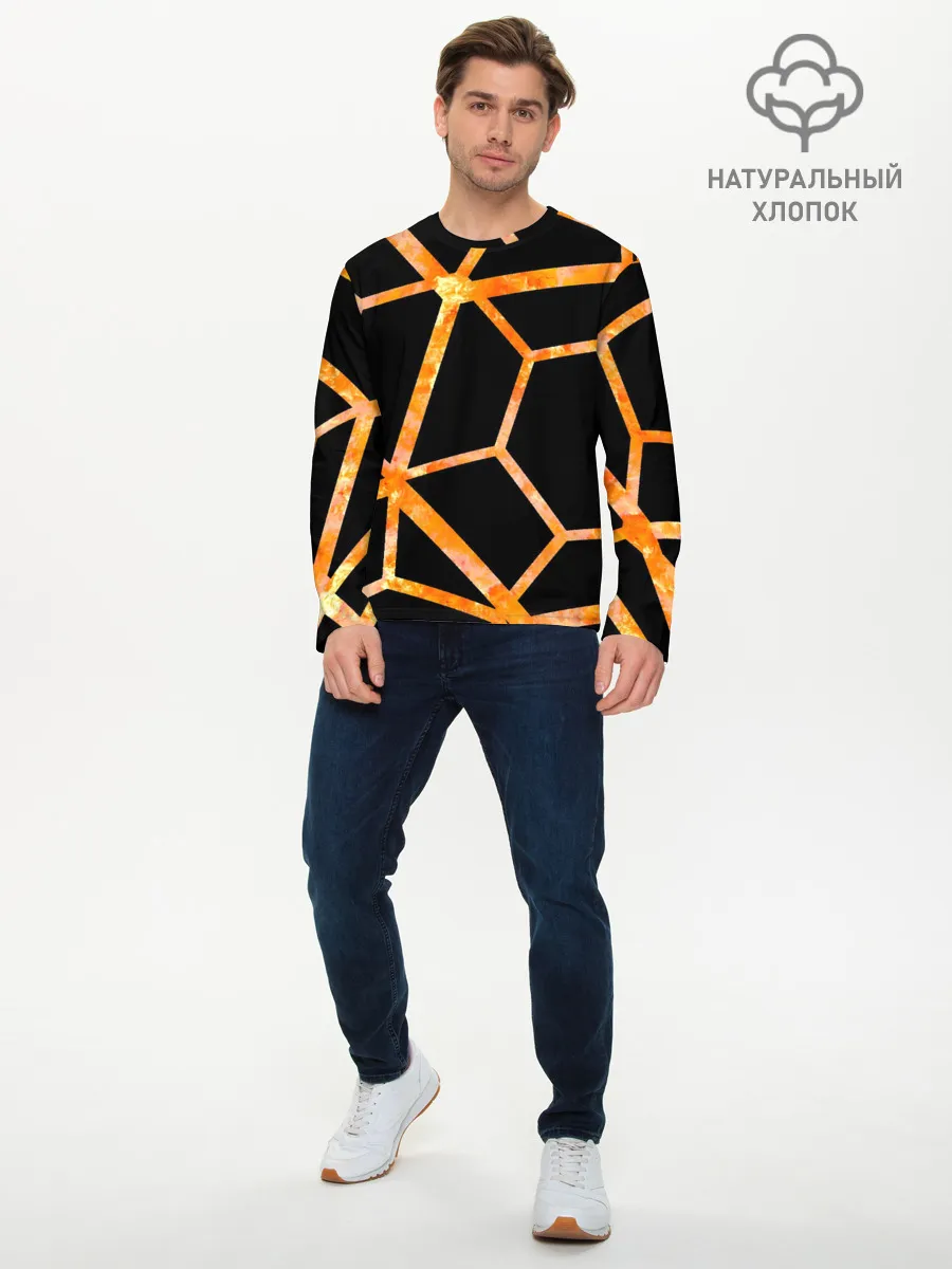 Мужской лонгслив базовый / Hexagon