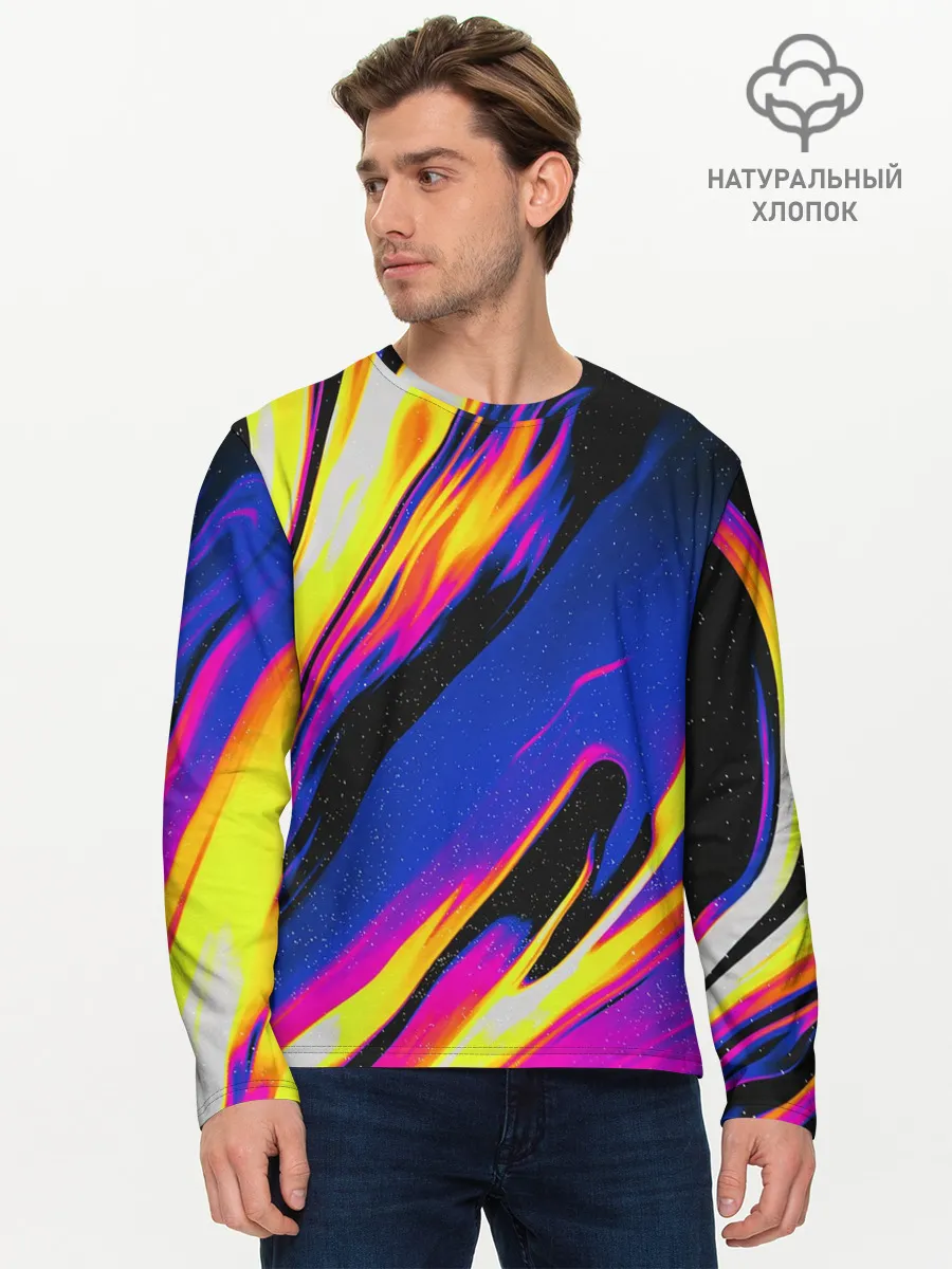 Мужской лонгслив базовый / БЕНЗИНОВЫЕ РАВЗОДЫ / ТЕКСТУРА