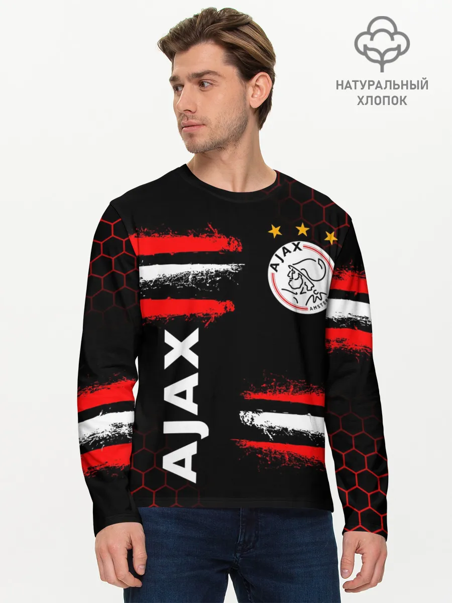 Мужской лонгслив базовый / FC AJAX AMSTERDAM / ФК АЯКС