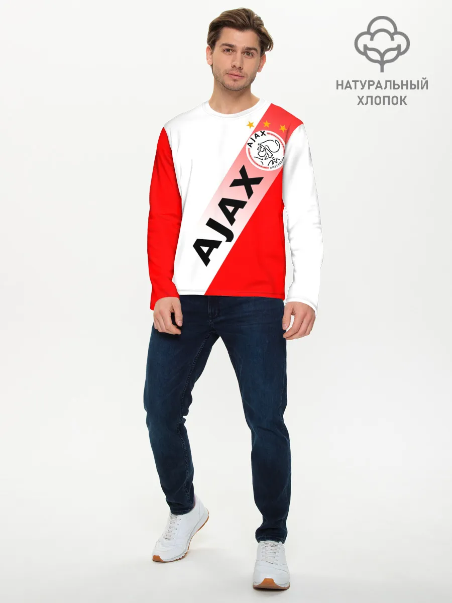 Мужской лонгслив базовый / FC AJAX AMSTERDAM / ФК АЯКС