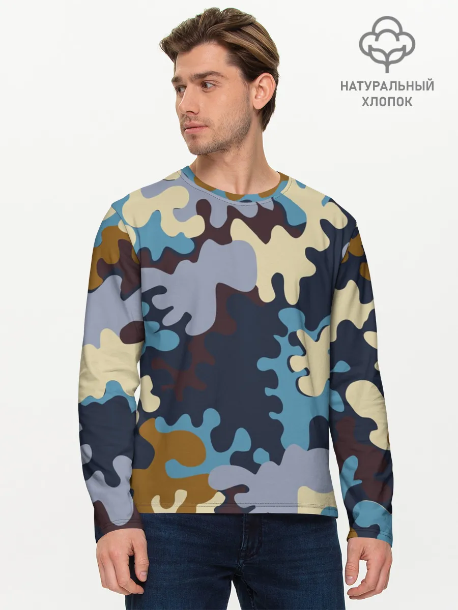 Мужской лонгслив базовый / Облака