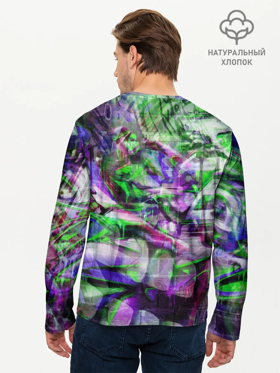 Мужской лонгслив базовый / Граффити на стене