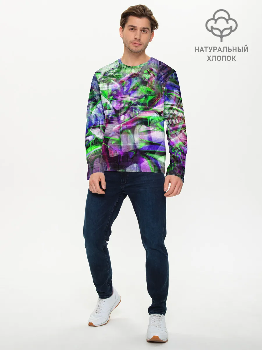 Мужской лонгслив базовый / Граффити на стене