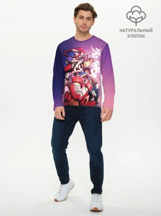 Мужской лонгслив базовый / Gurren Lagann