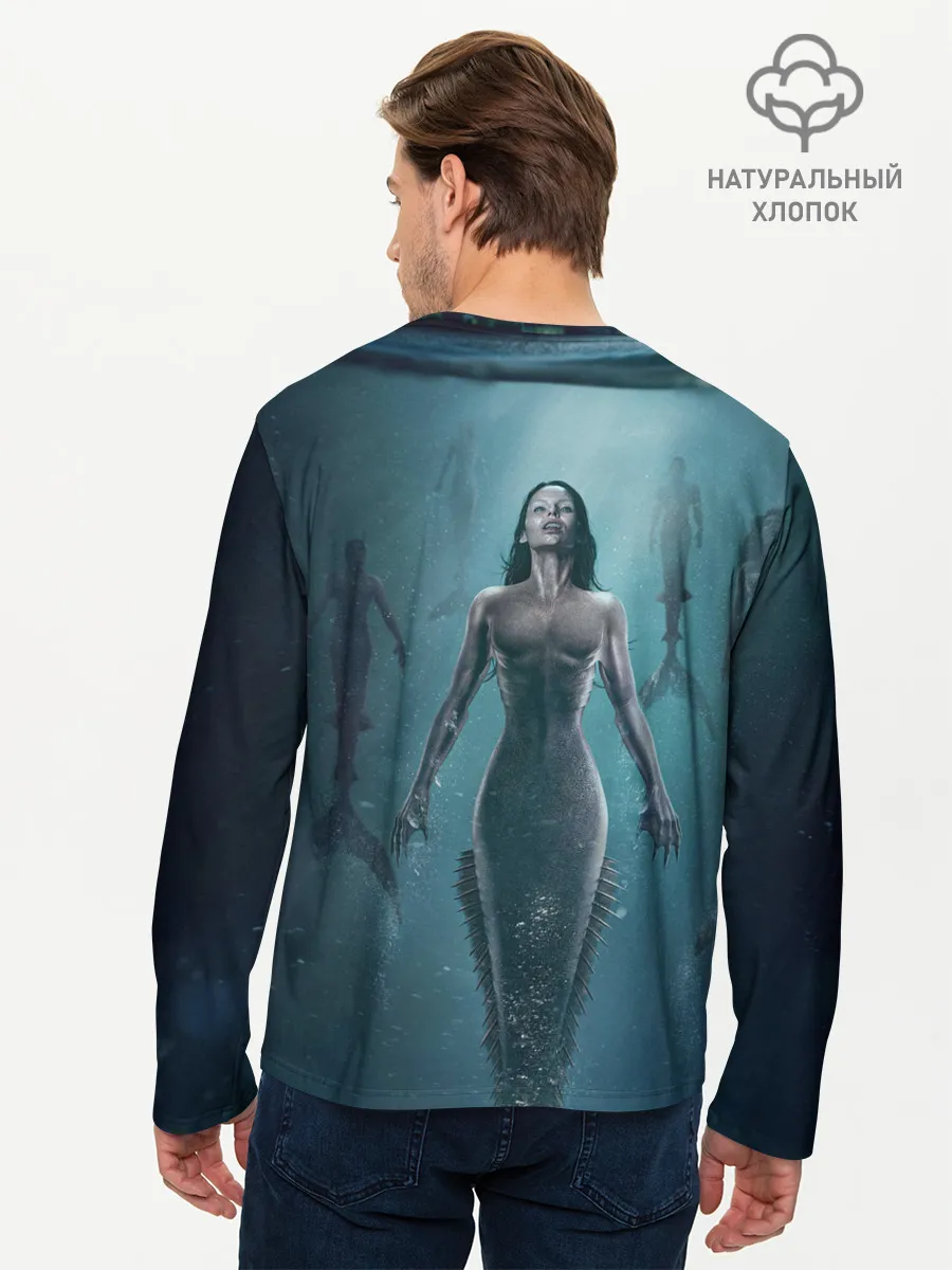 Мужской лонгслив базовый / Русалка
