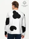Мужской лонгслив базовый / Cow print
