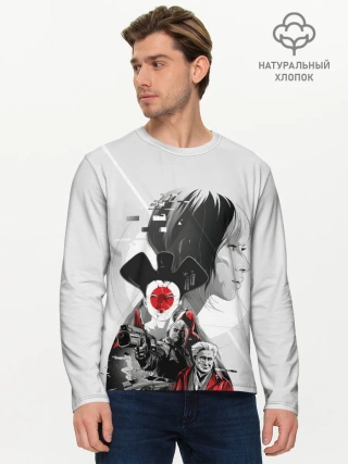 Мужской лонгслив базовый / Призрак в доспехах | Фильм