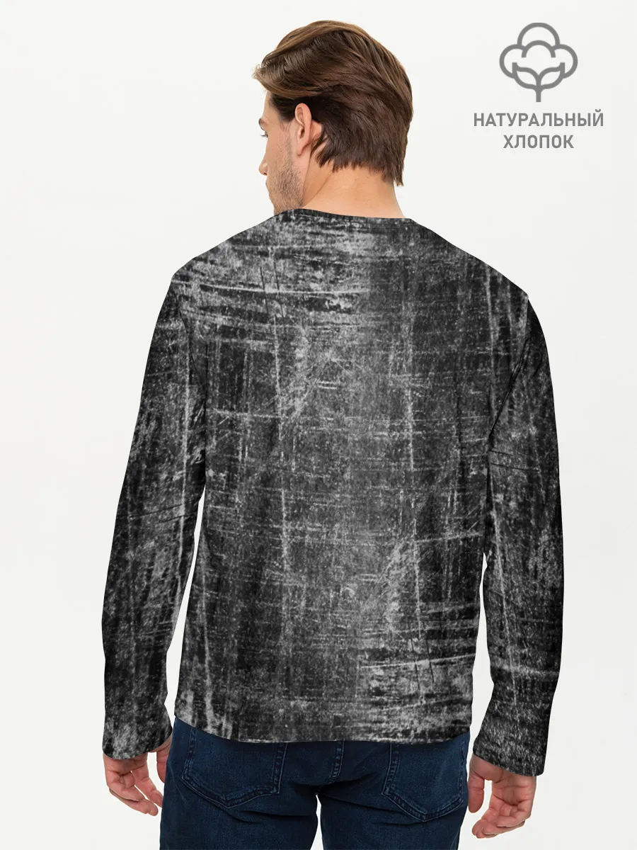 Мужской лонгслив базовый / Потертости
