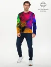 Мужской лонгслив базовый / Цветные Разводы