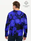 Мужской лонгслив базовый / Синие Кляксы