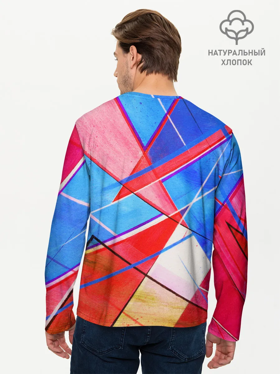 Мужской лонгслив базовый / Абстрактные Фигуры