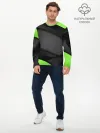 Мужской лонгслив базовый / Green / Black