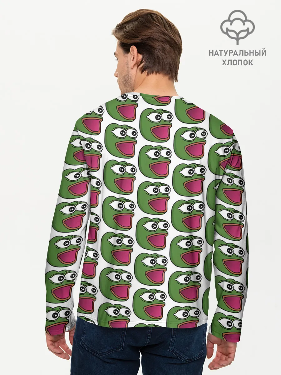 Мужской лонгслив базовый / Poggers Pattern