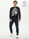 Мужской лонгслив базовый / Череп Зверь и Брызги
