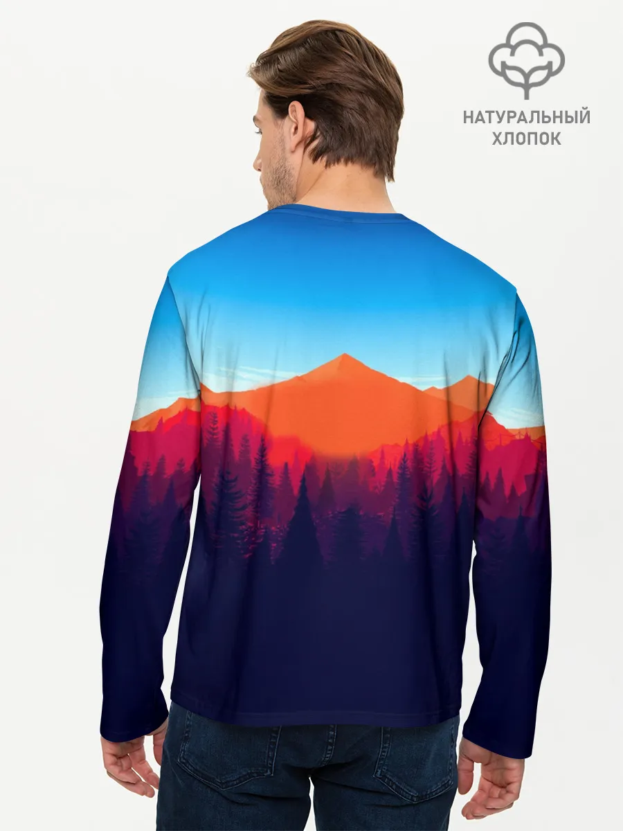 Мужской лонгслив базовый / Одинокая вышка