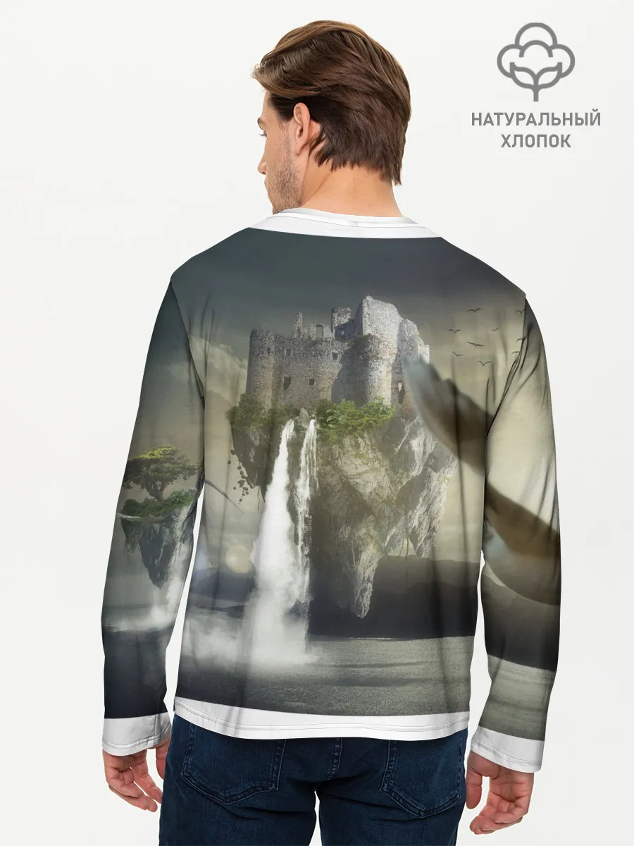 Мужской лонгслив базовый / Парящий замак