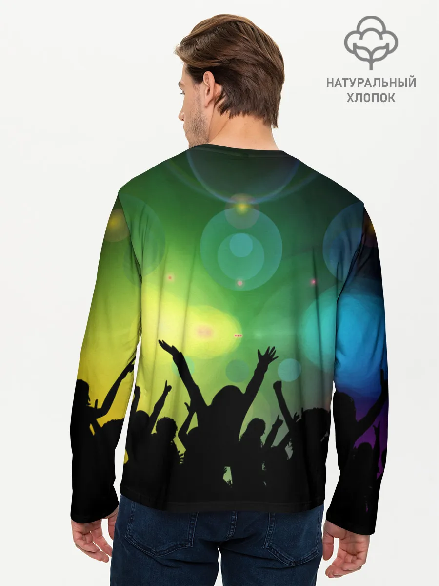 Мужской лонгслив базовый / Неоновая Вечеринка