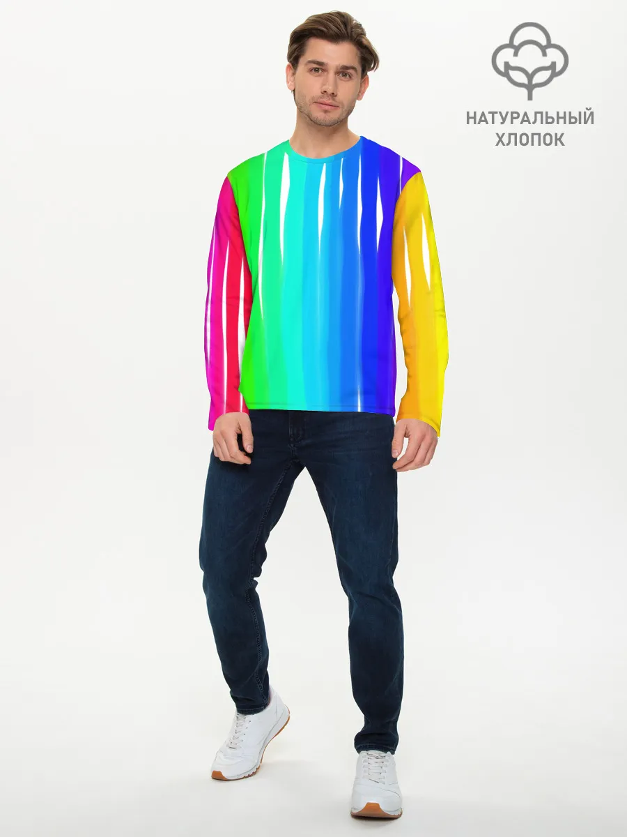 Мужской лонгслив базовый / Перелив цвета