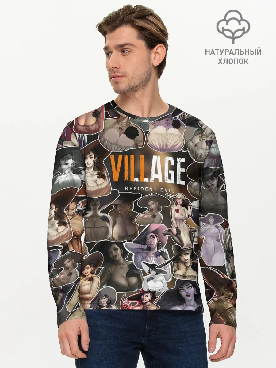 Мужской лонгслив базовый / Dimitrescu stikers style 2