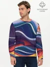 Мужской лонгслив базовый / Colored lines
