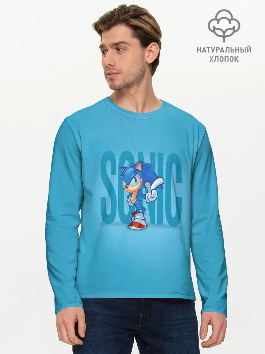 Мужской лонгслив базовый / Легендарный ёж