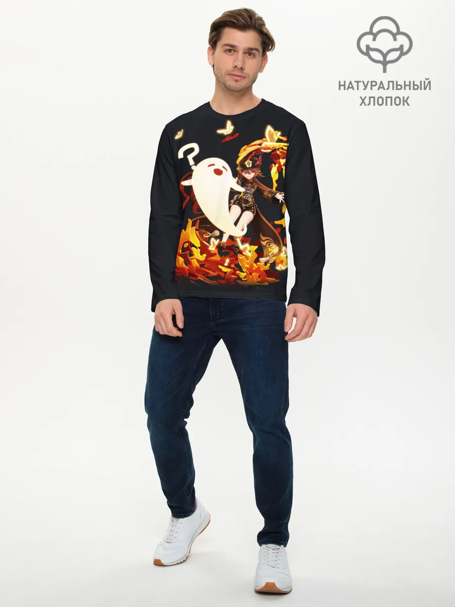 Мужской лонгслив базовый / GENSHIN IMPACT / HU TAO
