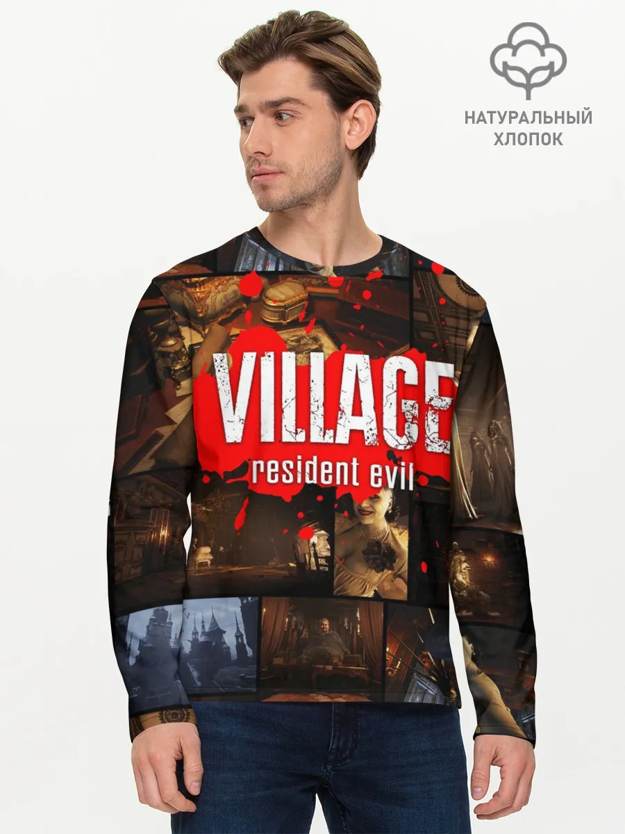 Мужской лонгслив базовый / RESIDENT EVIL 8 VILLAGE