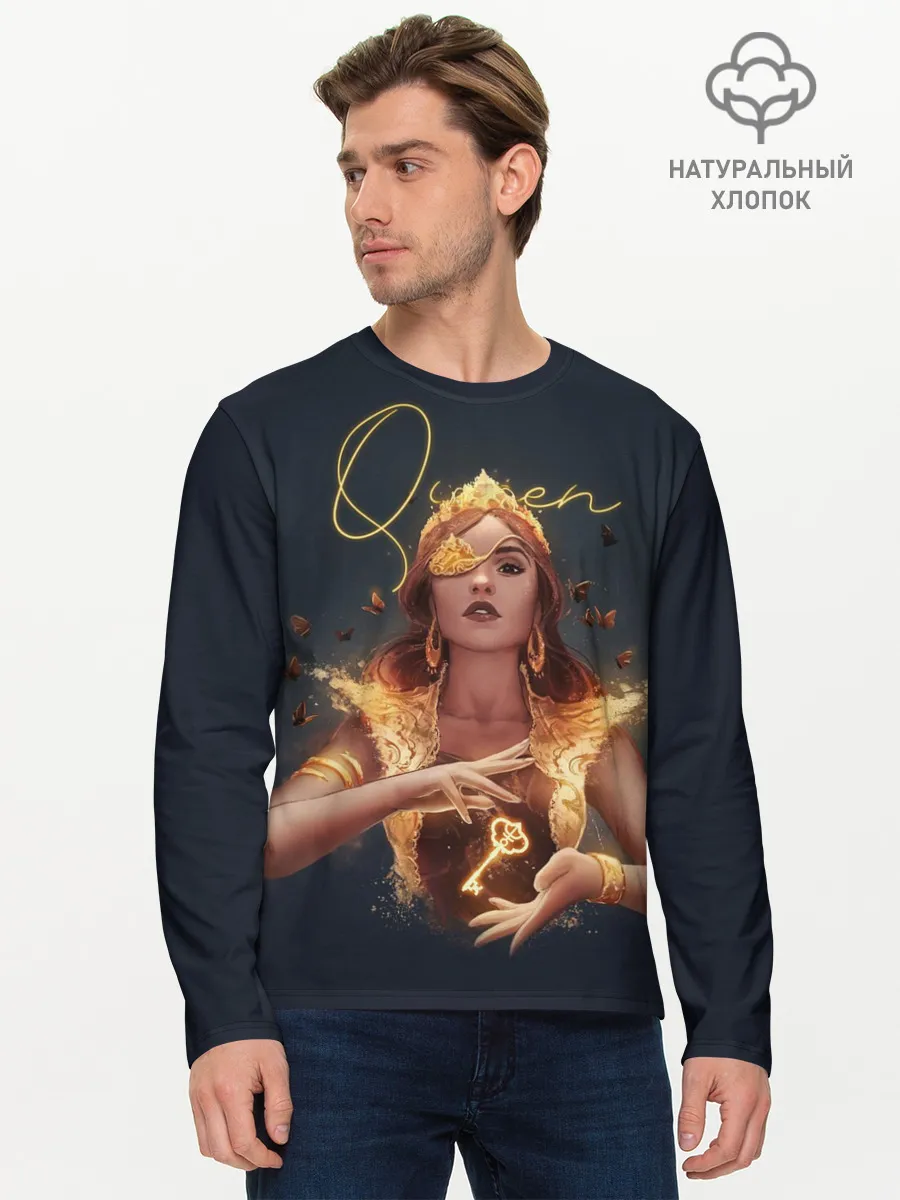 Мужской лонгслив базовый / Queen