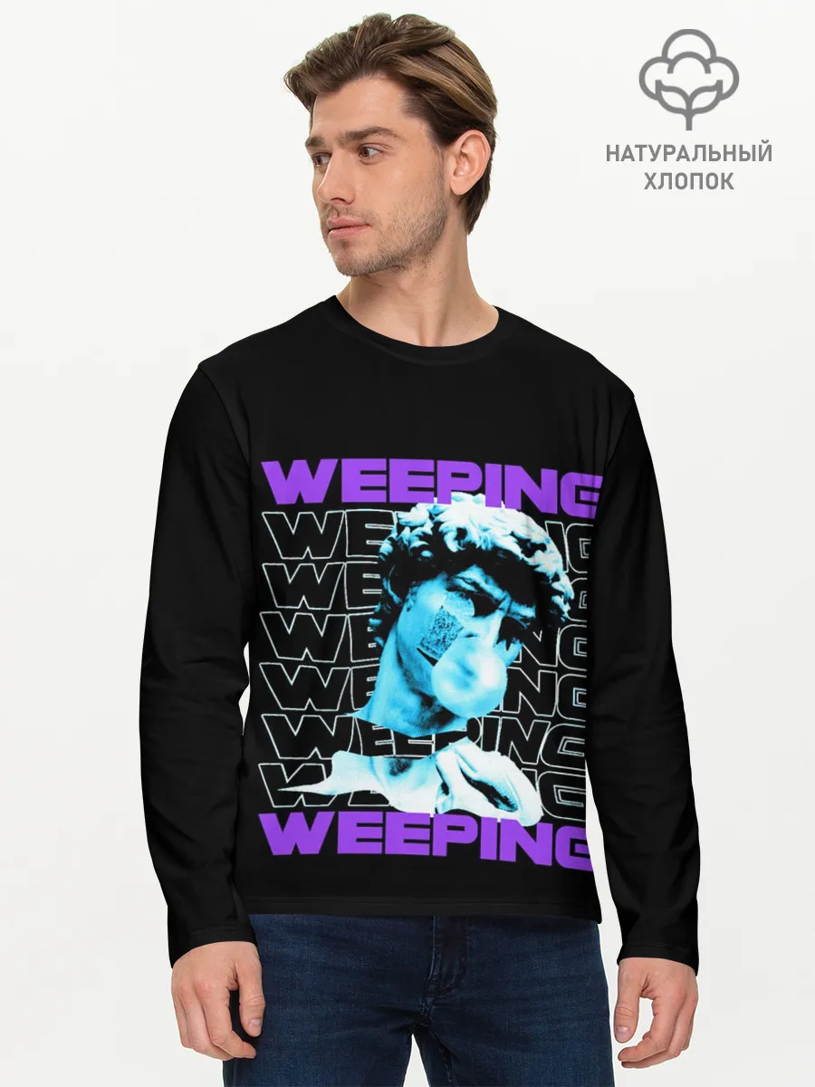Мужской лонгслив базовый / ПЛАЧУЩИЙ / AESTHETIC