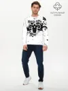 Мужской лонгслив базовый / Черные быки брызги Чёрный клевер