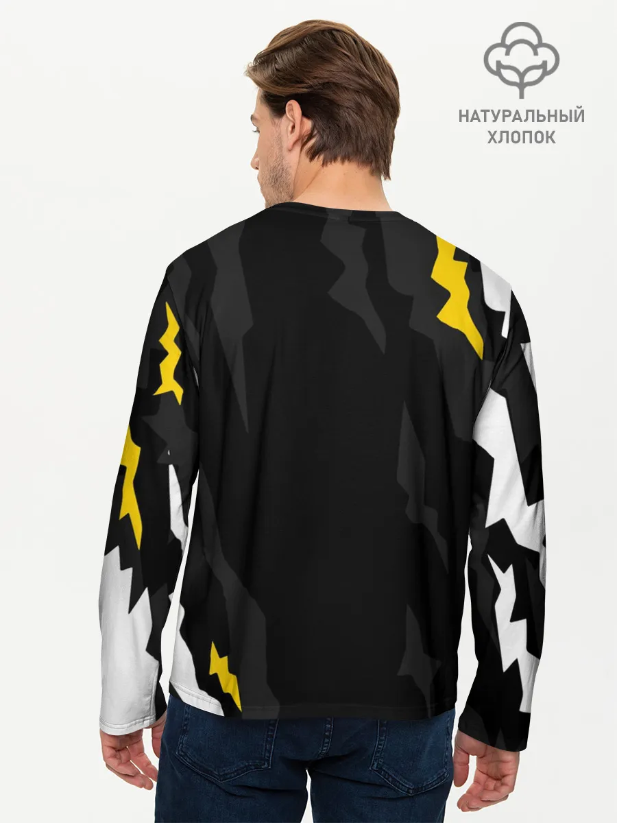 Мужской лонгслив базовый / JUVENTUS / ЮВЕНТУС / ПОРЕЗЫ