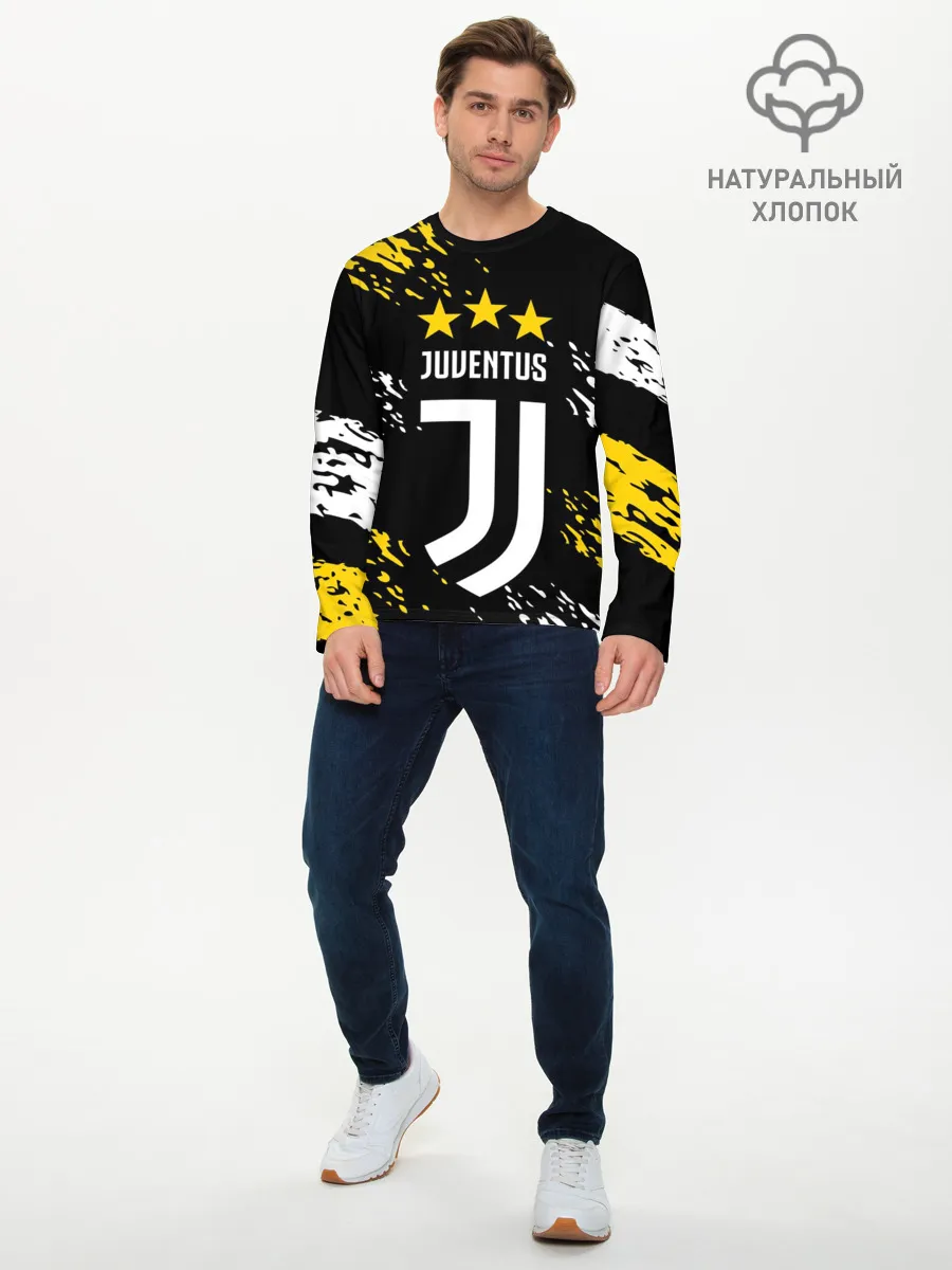 Мужской лонгслив базовый / JUVENTUS / ЮВЕНТУС / КРАСКА