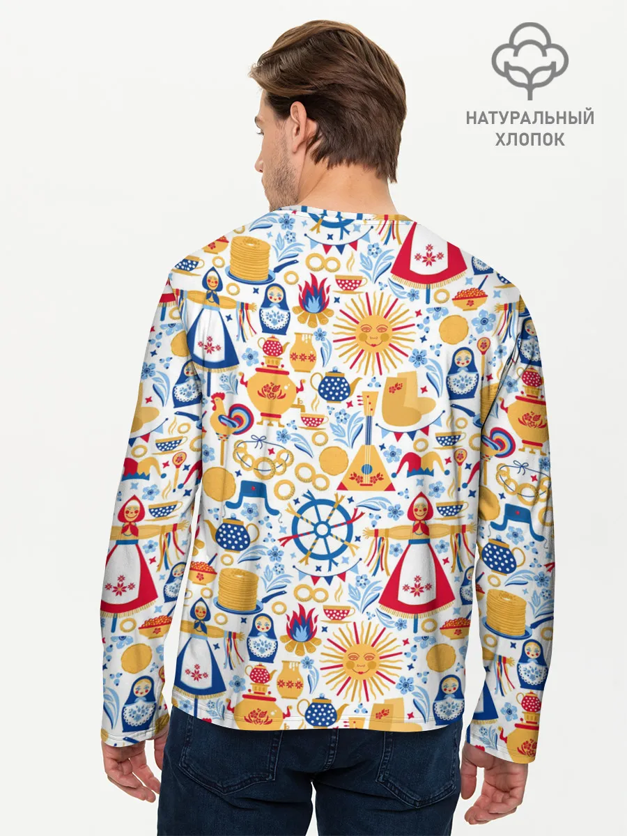 Мужской лонгслив базовый / Славянская символика