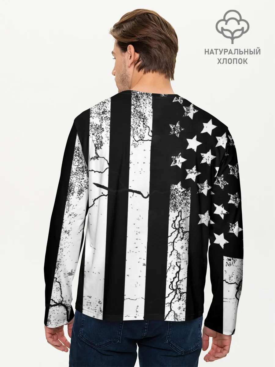 Мужской лонгслив базовый / ЗВЕЗДНО-ПОЛОСАТЫЙ