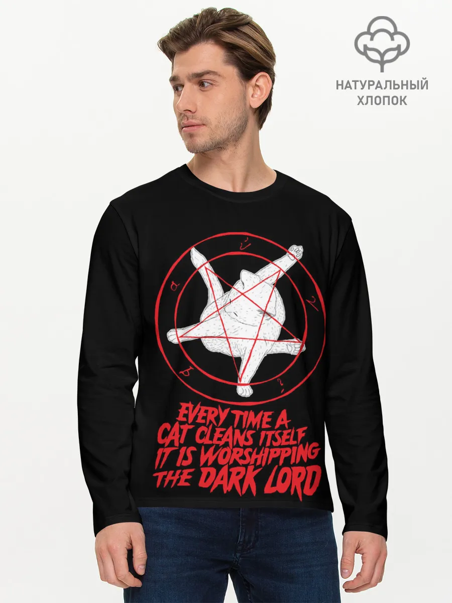 Мужской лонгслив базовый / КОТ САТАНЫ