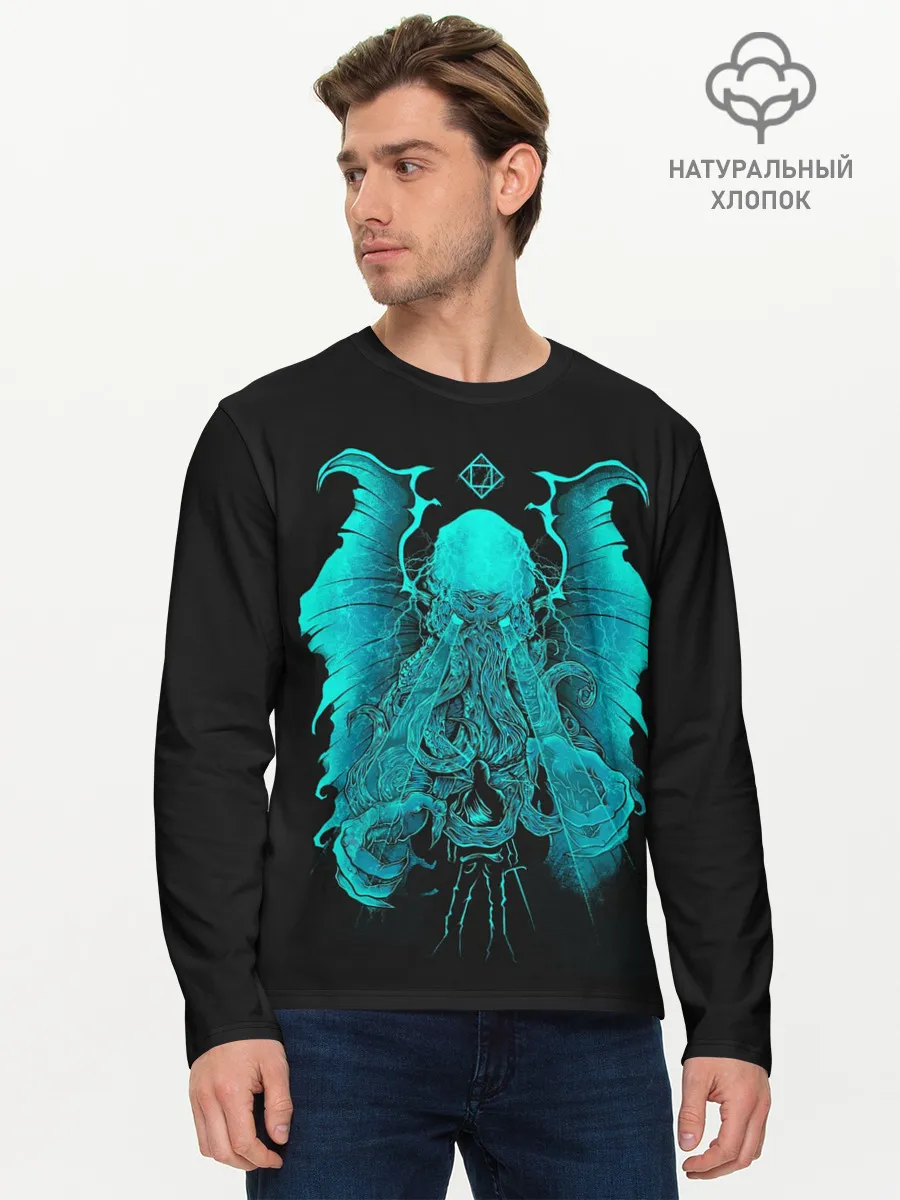 Мужской лонгслив базовый / Зов Ктулху
