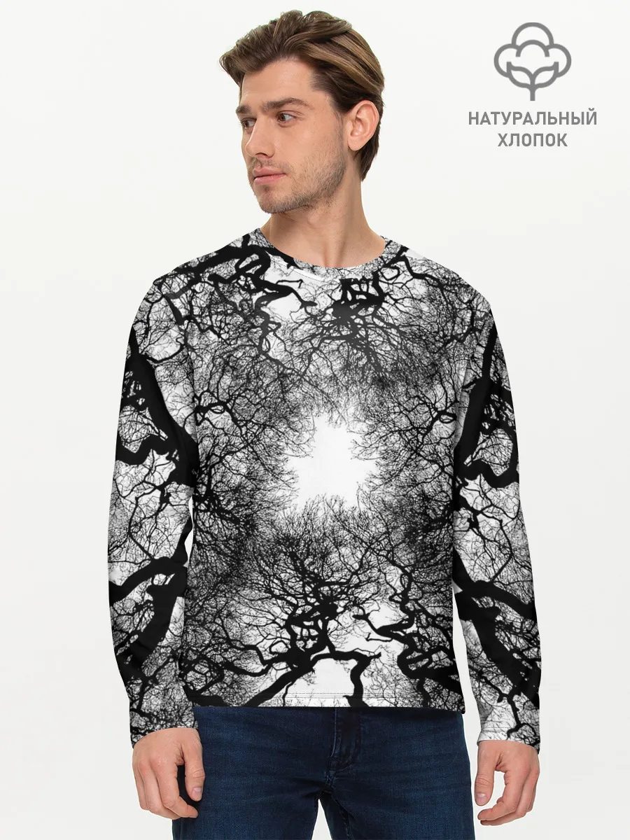 Мужской лонгслив базовый / Texture Branches