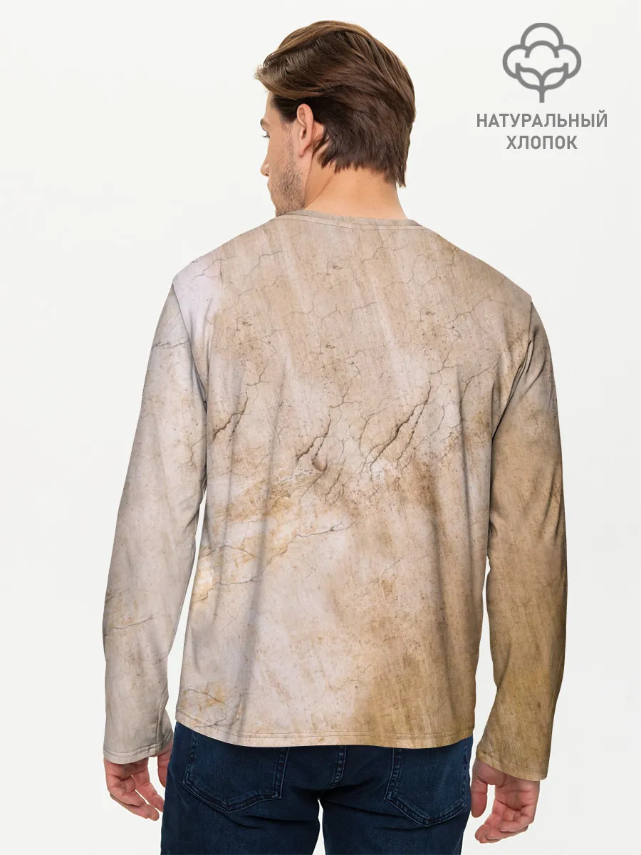 Мужской лонгслив базовый / Микеланджело сотворение Адама