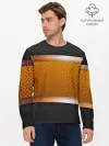 Мужской лонгслив базовый / 3d gold / black