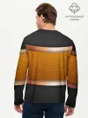 Мужской лонгслив базовый / 3d gold / black