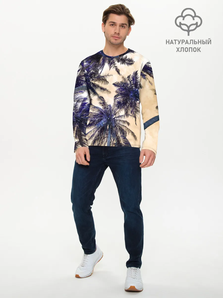 Мужской лонгслив базовый / Тропики