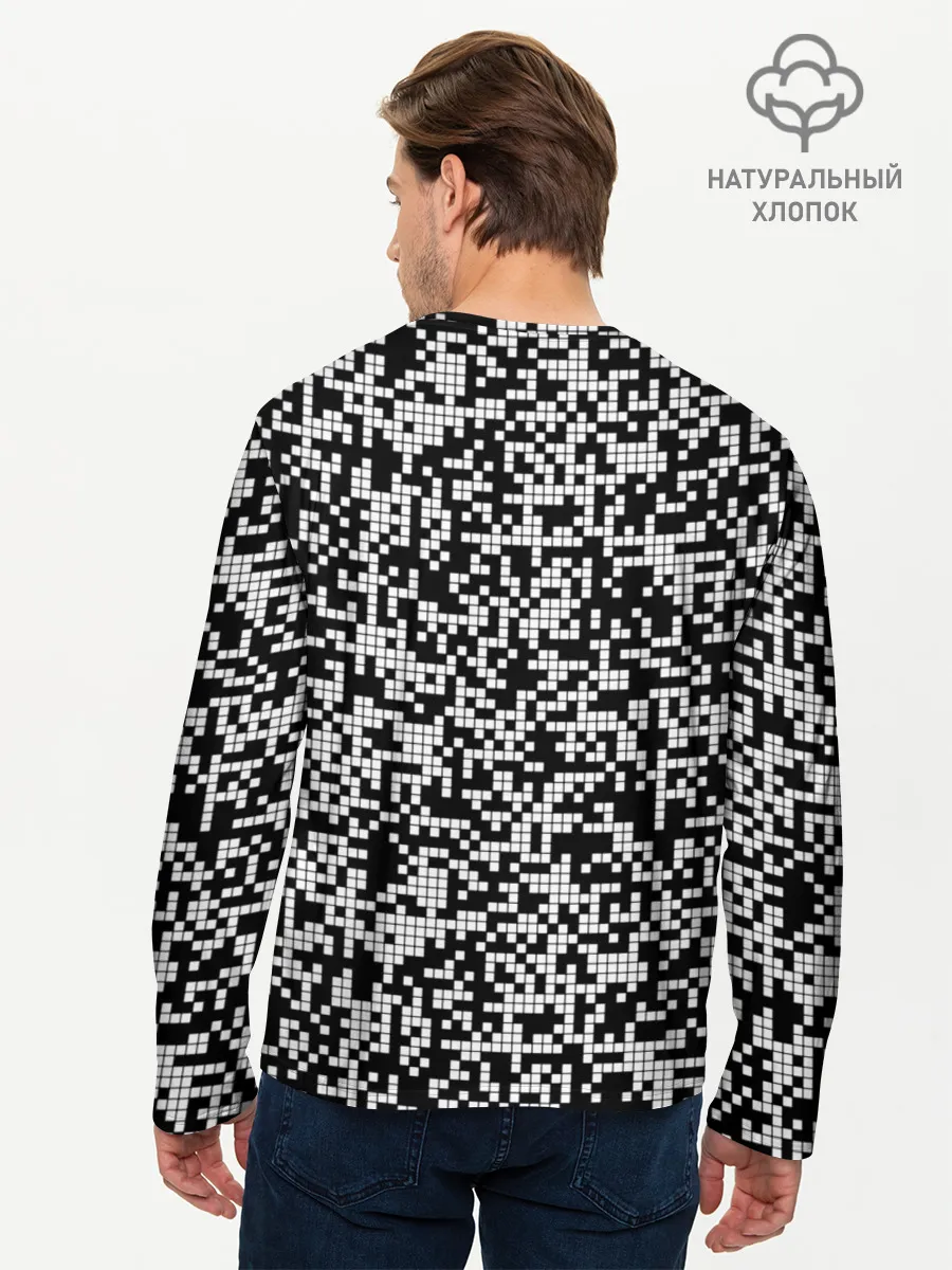 Мужской лонгслив базовый / Пиксельная Текстура