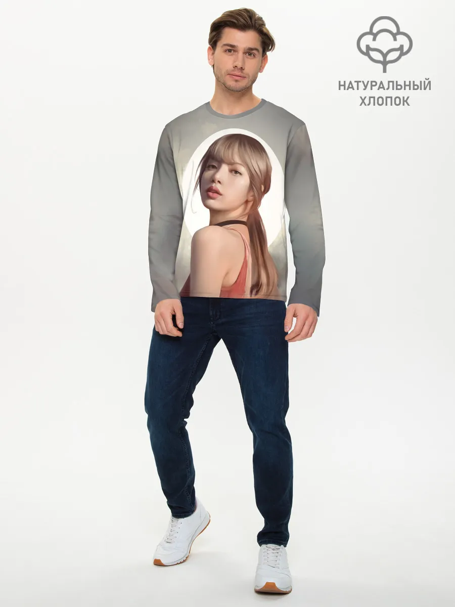 Мужской лонгслив базовый / Лиса маслом