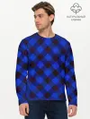 Мужской лонгслив базовый / В клетку