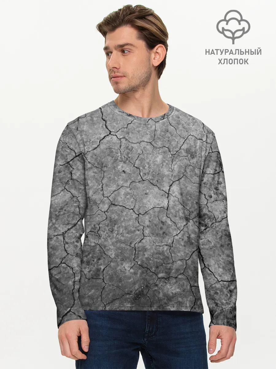 Мужской лонгслив базовый / Трещины