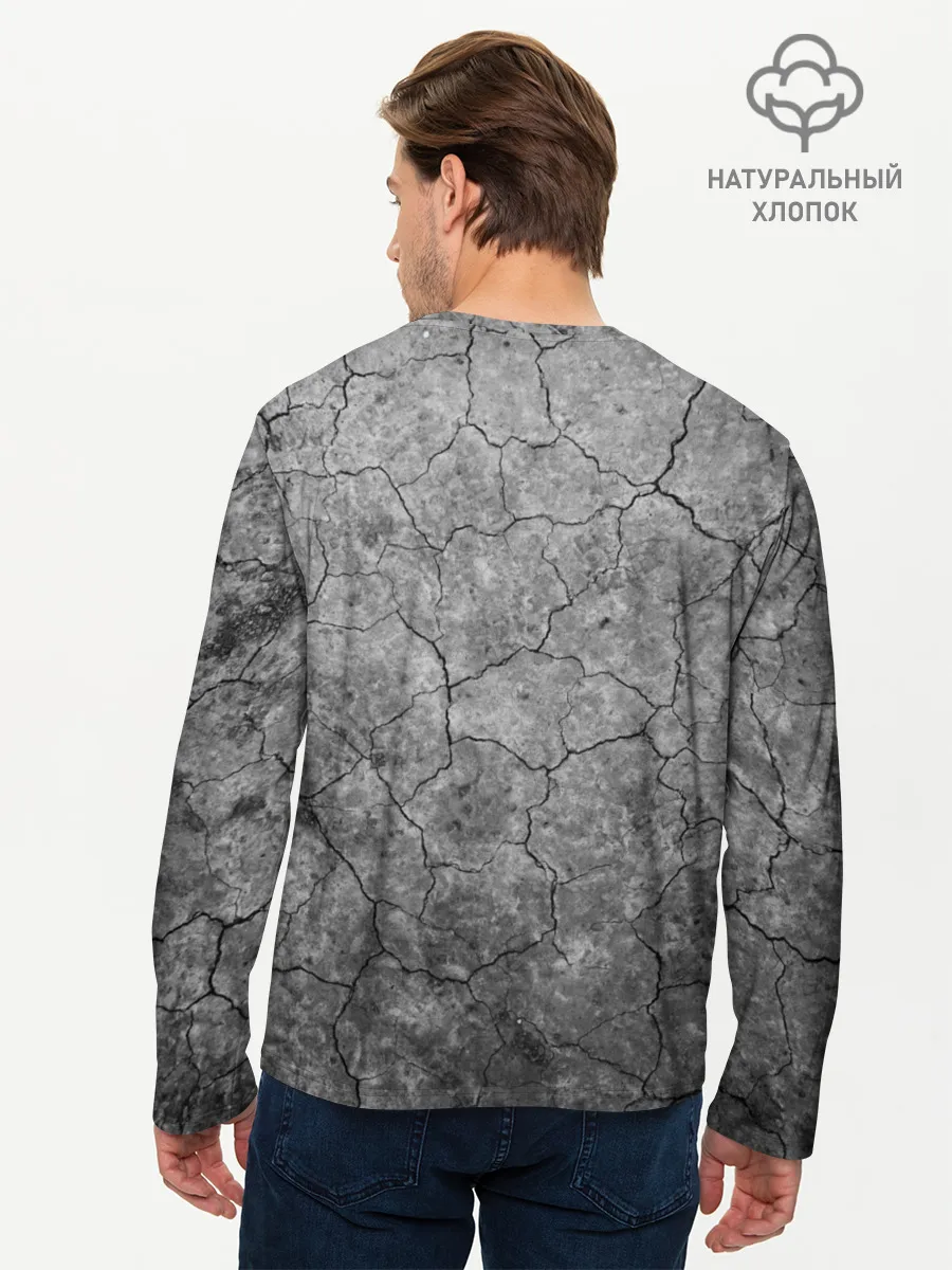 Мужской лонгслив базовый / Трещины