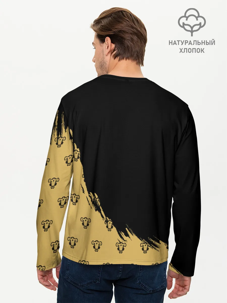 Мужской лонгслив базовый / Финрал Ролкейс | Чёрный Клевер