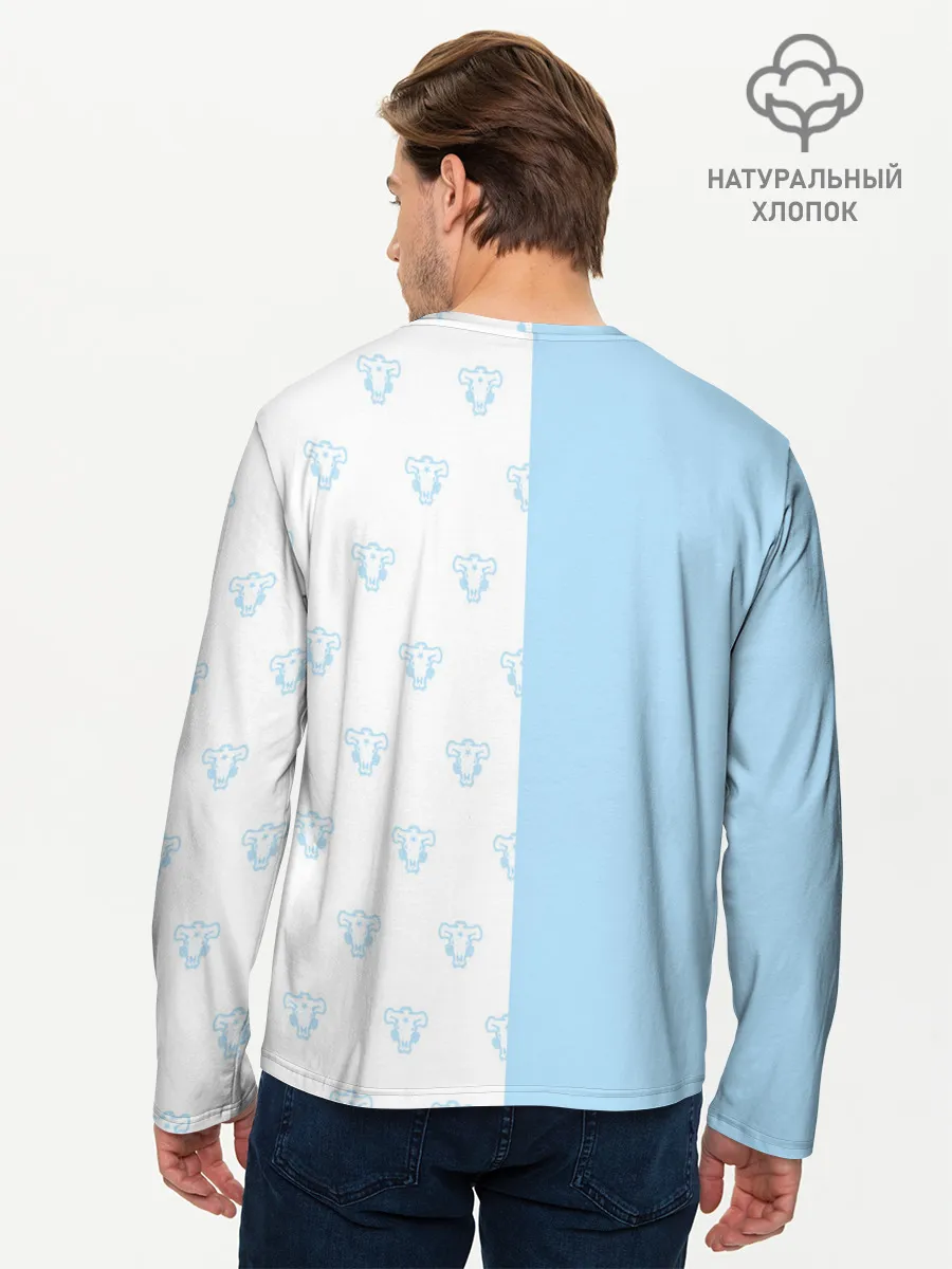 Мужской лонгслив базовый / Чёрный клевер Неро в кармашке