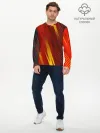 Мужской лонгслив базовый / Red sport style