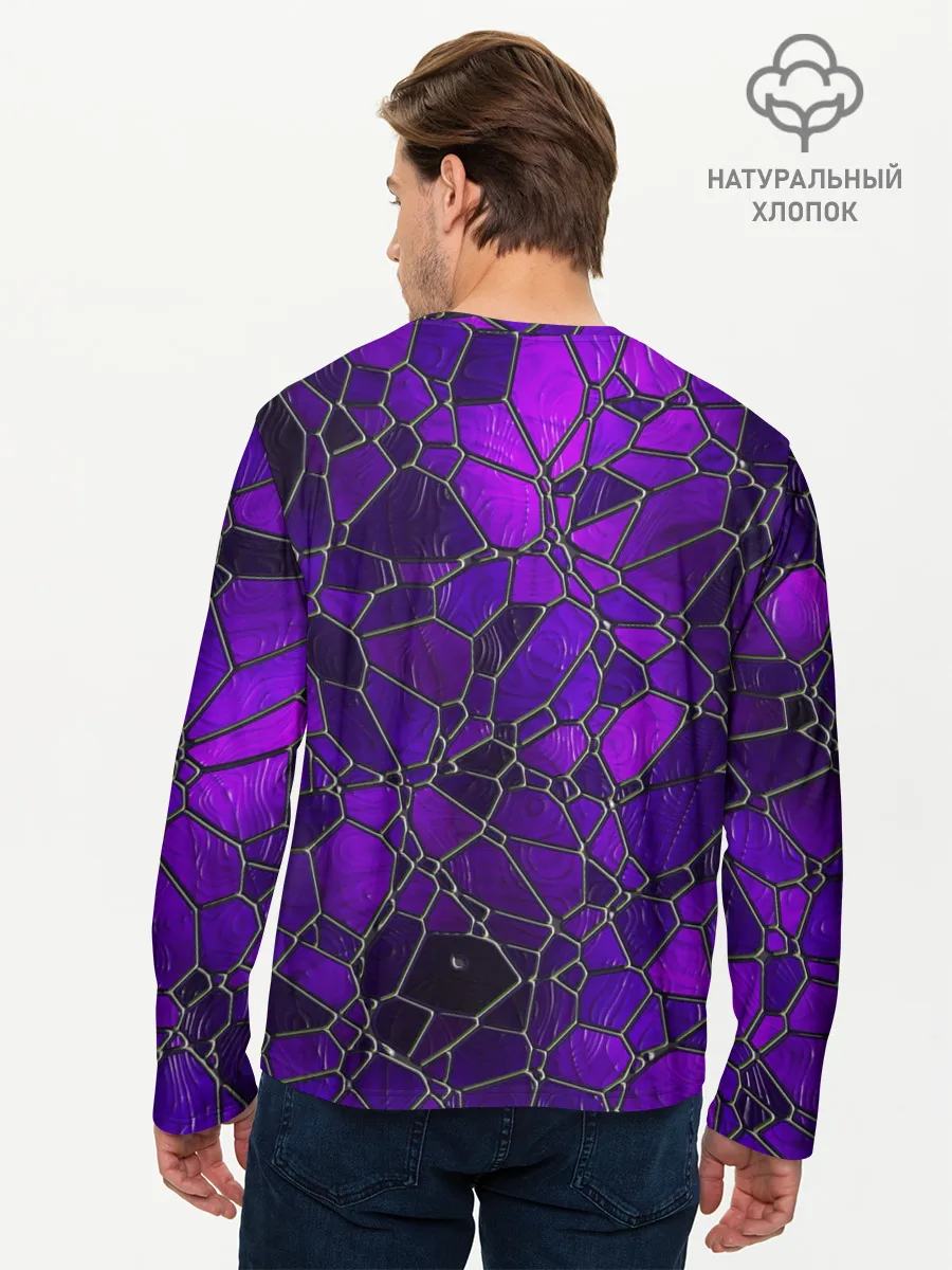 Мужской лонгслив базовый / Стеклянная мозайка